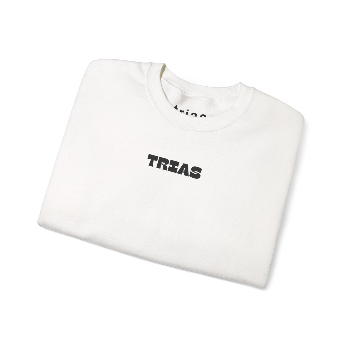 TRIAS Embroidered Crewneck – Black – Back view