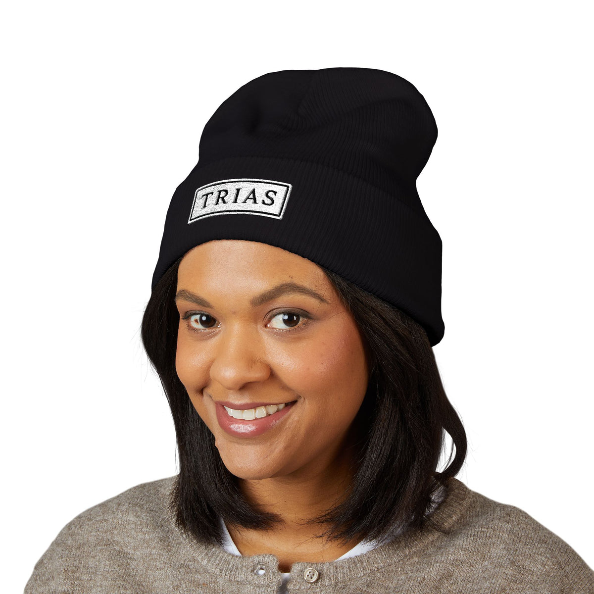 TRIAS Everyday Cuffed Beanie – Baby Pink – Detail view 1