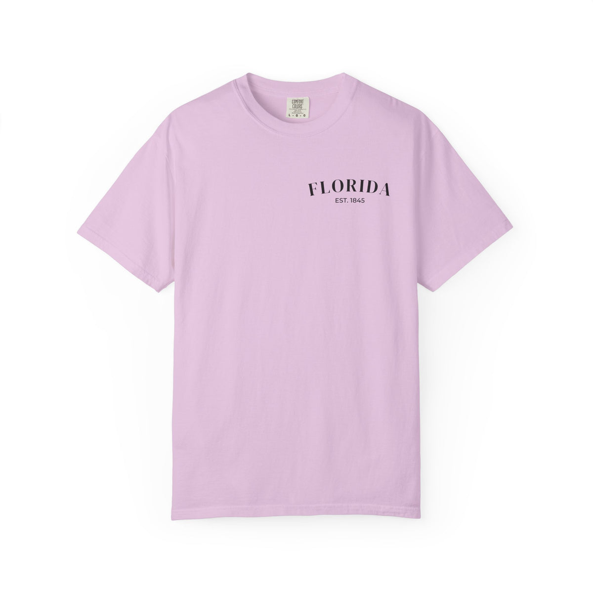 Miami Beach Sunset Tee – Orchid – Front view