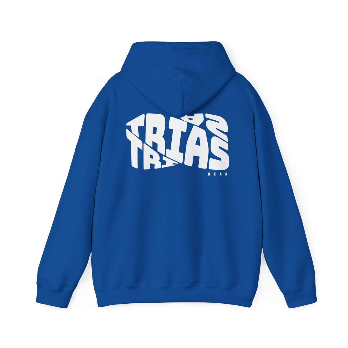 TRIAS Bold Back Graphic Hoodie – Royal – Back view