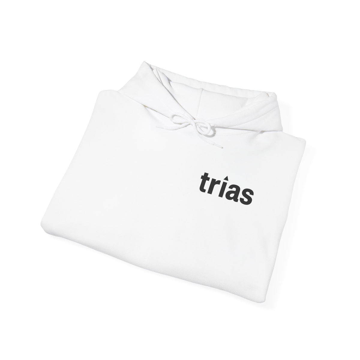 TRIAS Essential White Hoodie – Sand – Back view