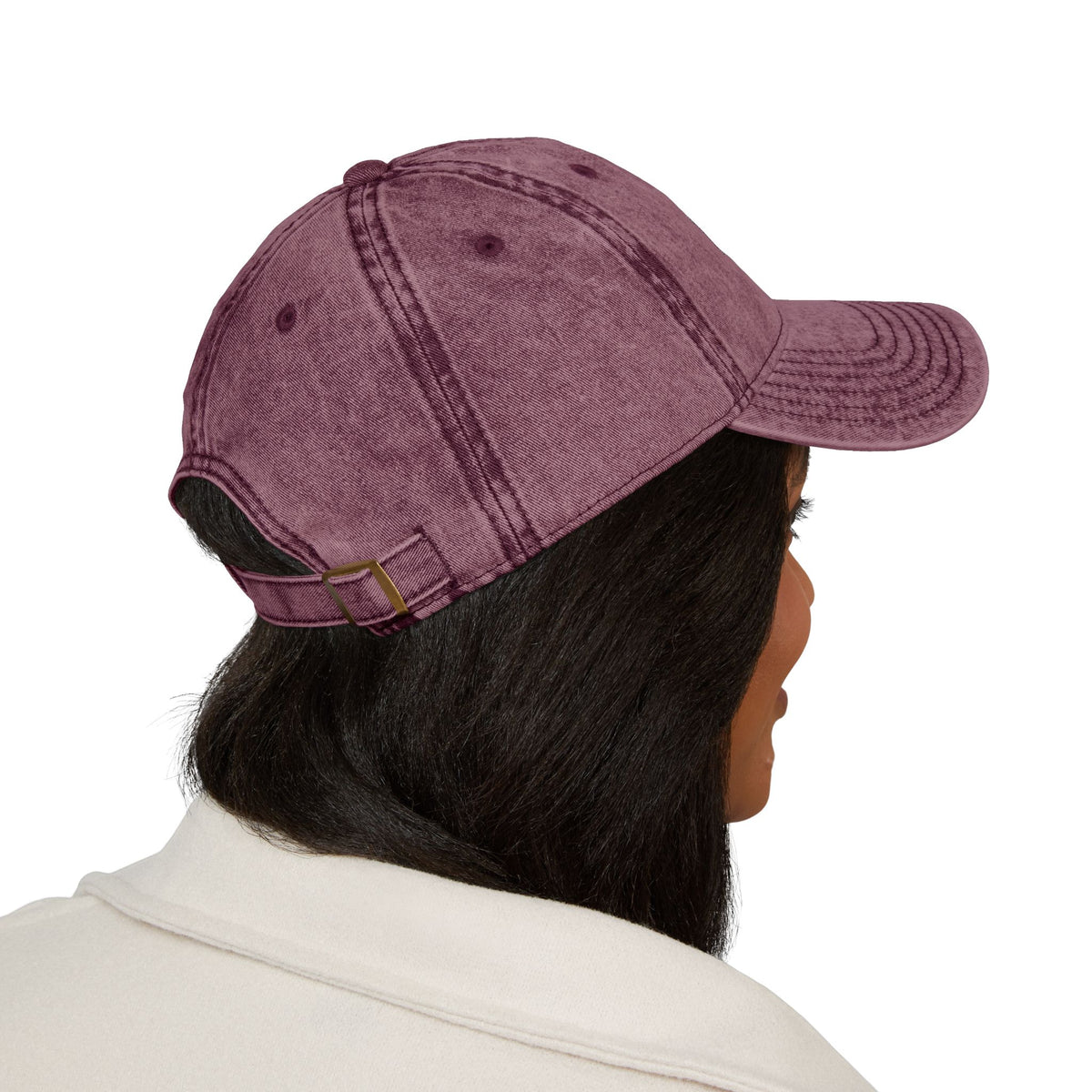 TRIAS Vintage Embroidered Cap – Maroon – Detail view 2