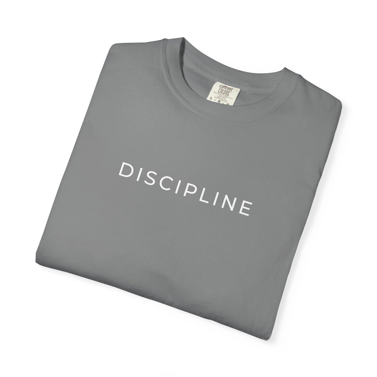 TRIAS Discipline Mentality Streetwear Tee – Grey – Back detail view