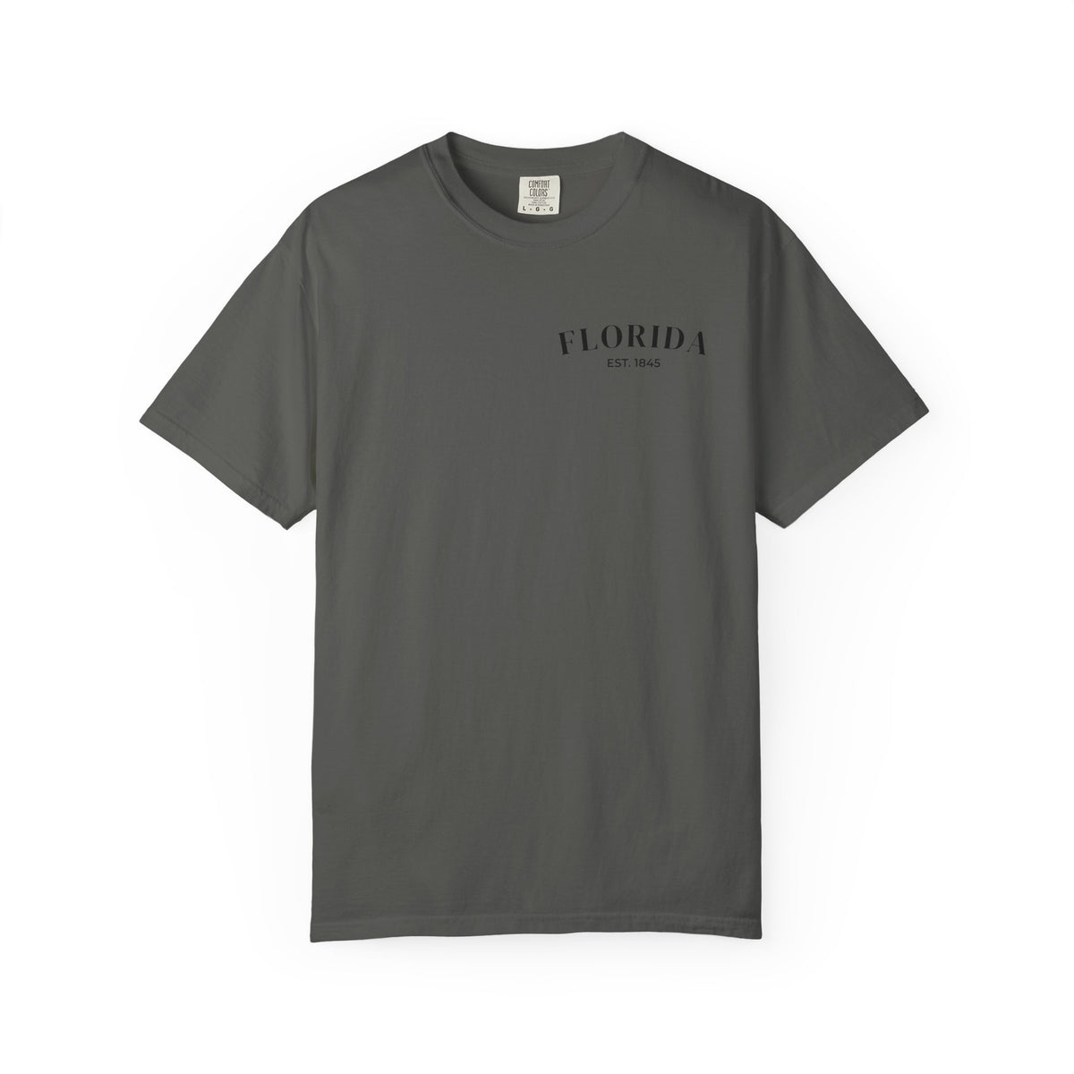 Miami Beach Sunset Tee – Pepper – Front view