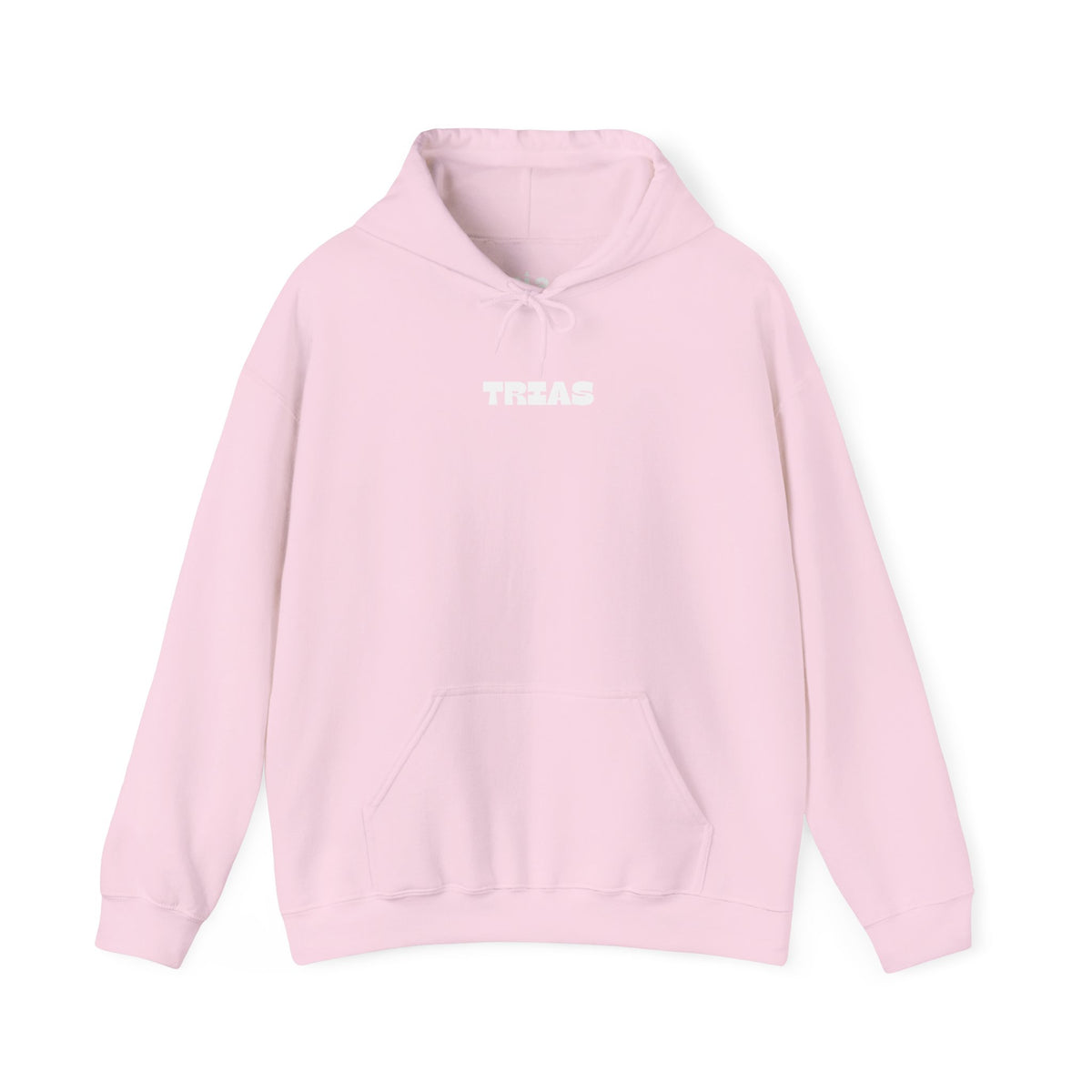 TRIAS Bold Back Graphic Hoodie – Light Pink – Front view