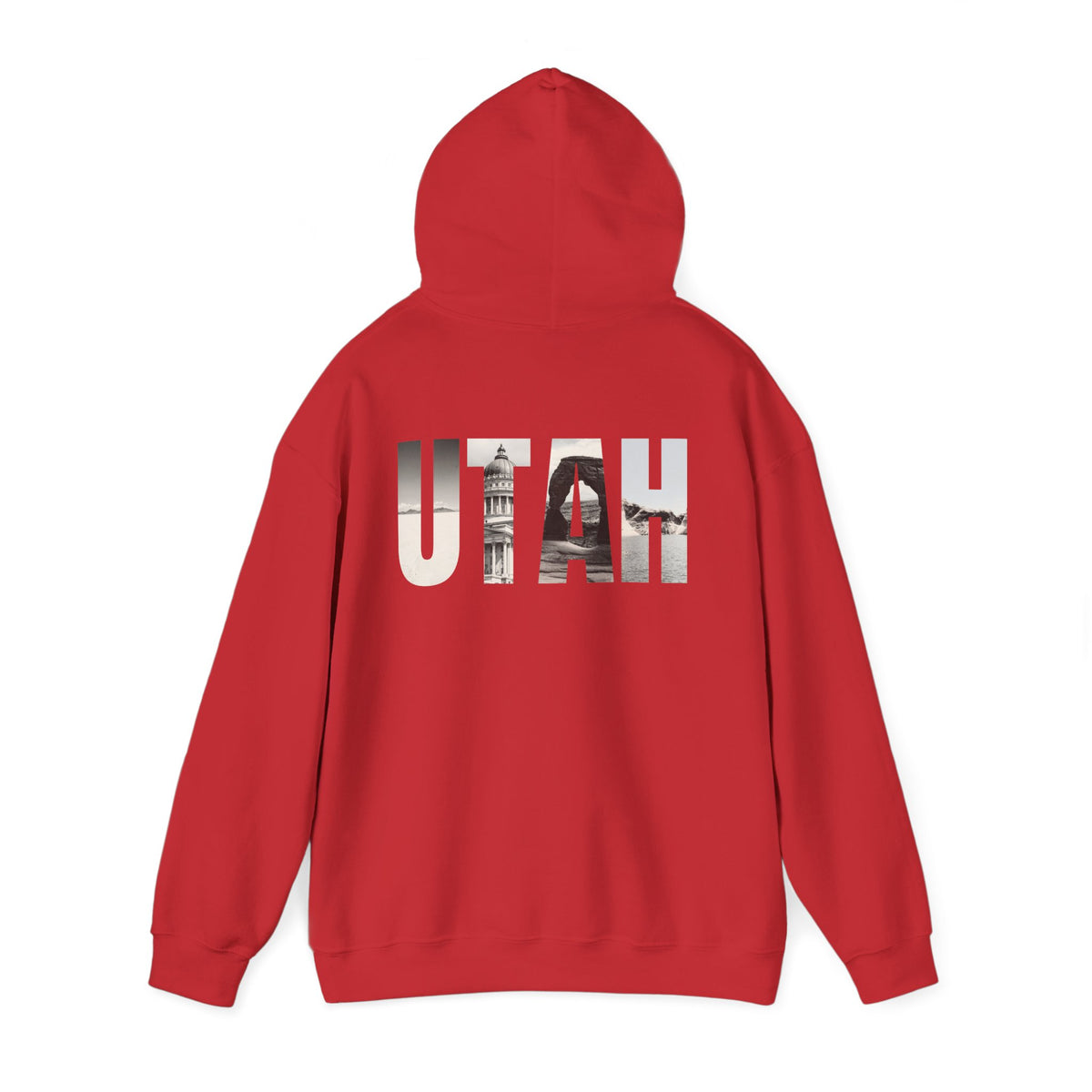 Utah Landscapes Hoodie – Red – Detail view 1