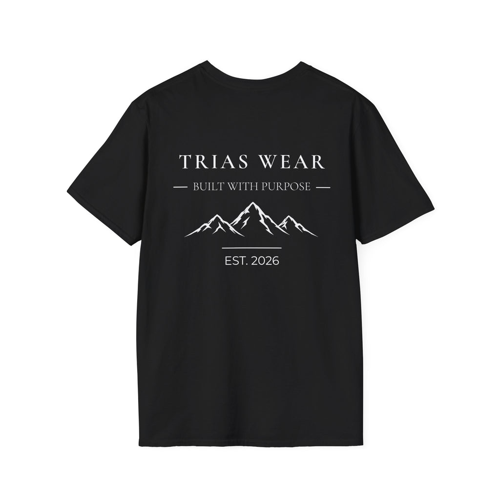 TRIAS Classic Logo Tee – Black – Back view