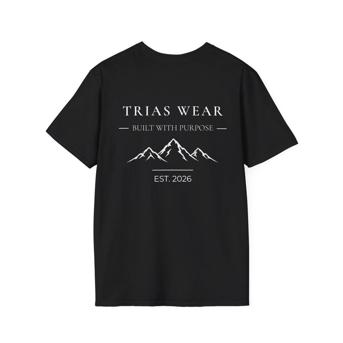 TRIAS Classic Logo Tee – Black – Back view