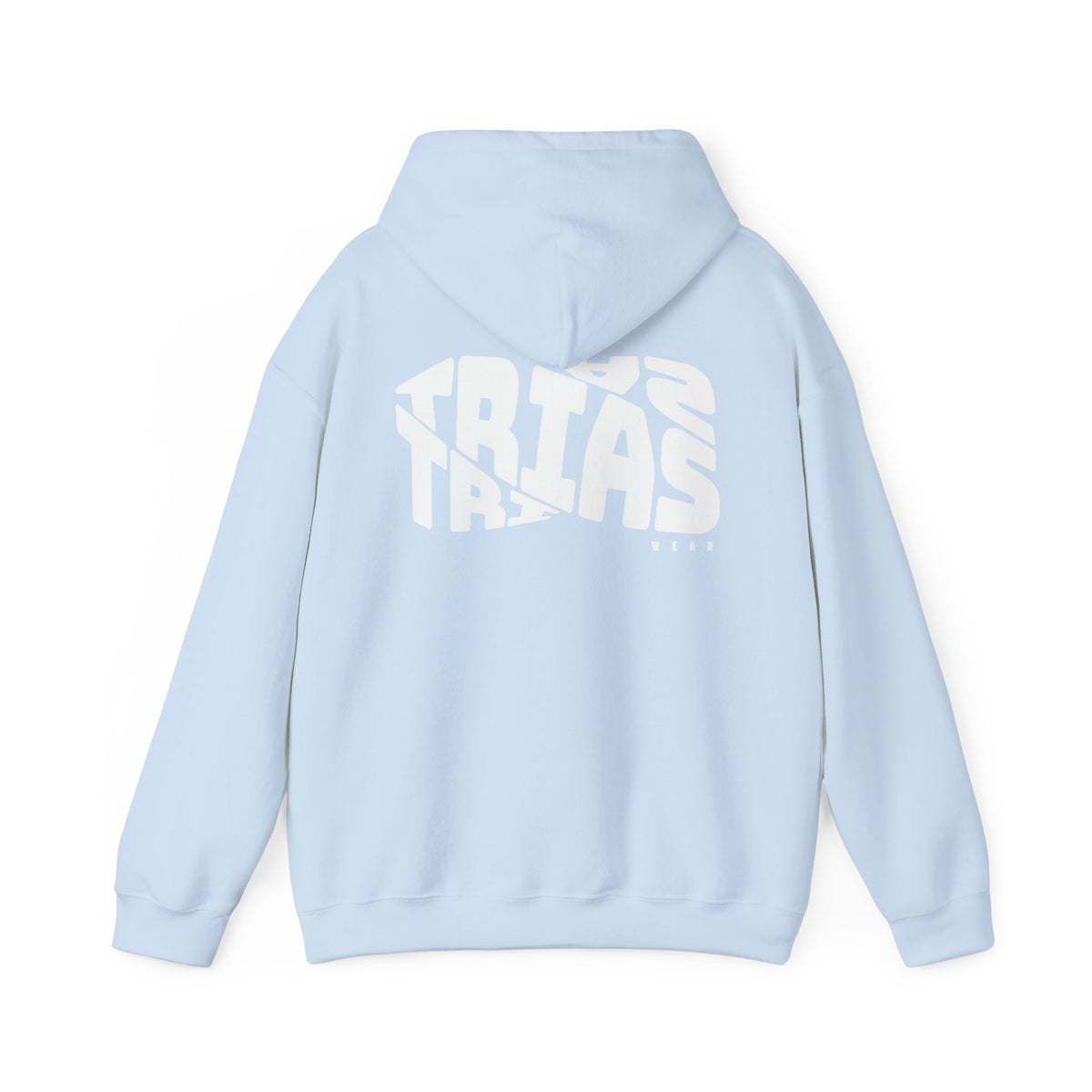 TRIAS Bold Back Graphic Hoodie – Light Blue – Back view