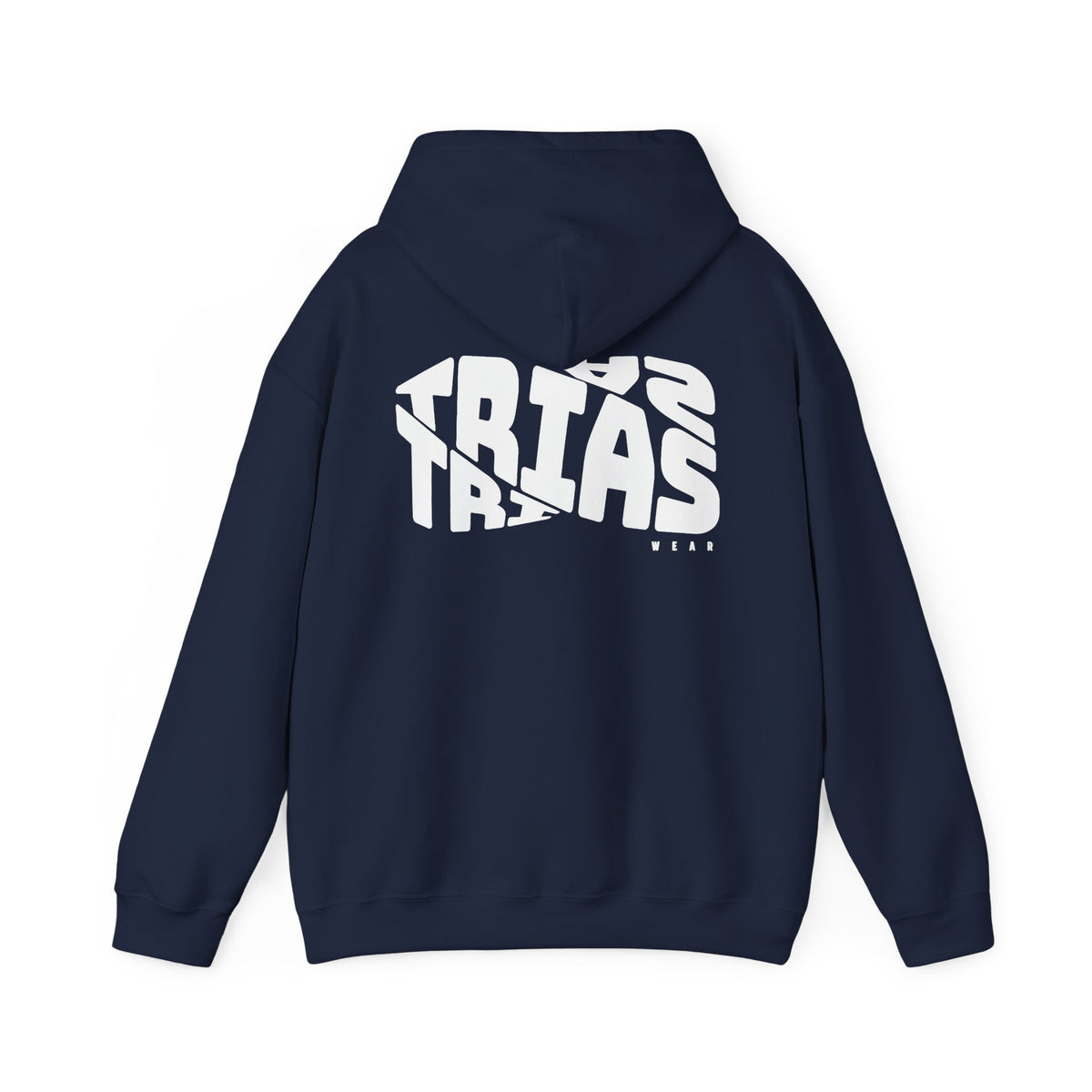 TRIAS Bold Back Graphic Hoodie – Navy – Back view