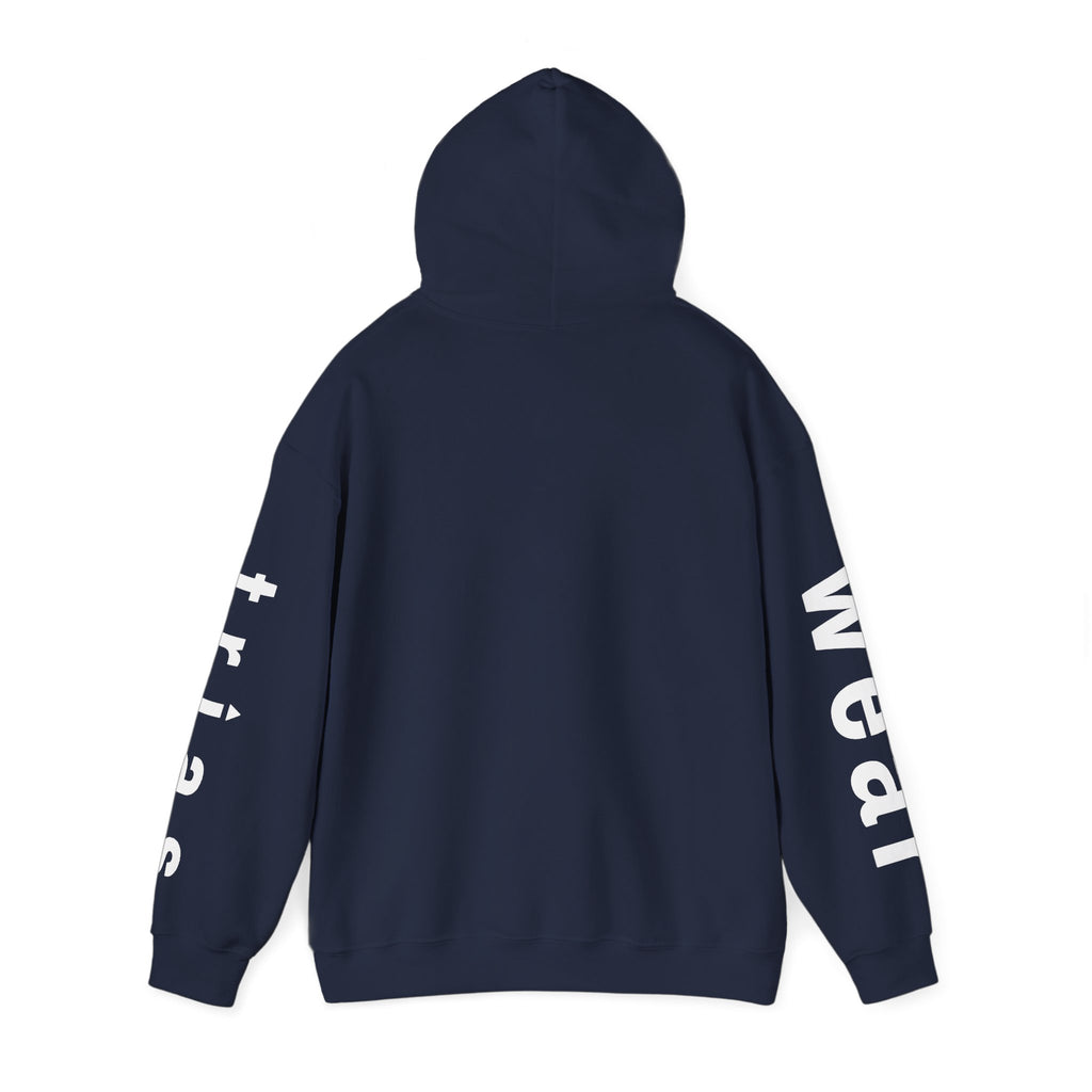 TRIAS Sleeve Print Hoodie – Dark Heather – Detail view 2