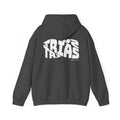 TRIAS Bold Back Graphic Hoodie – Dark Heather – Back view