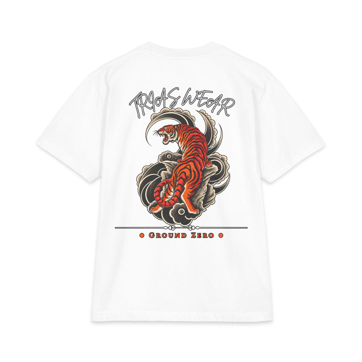 Tiger Koi Tee – White – Back view