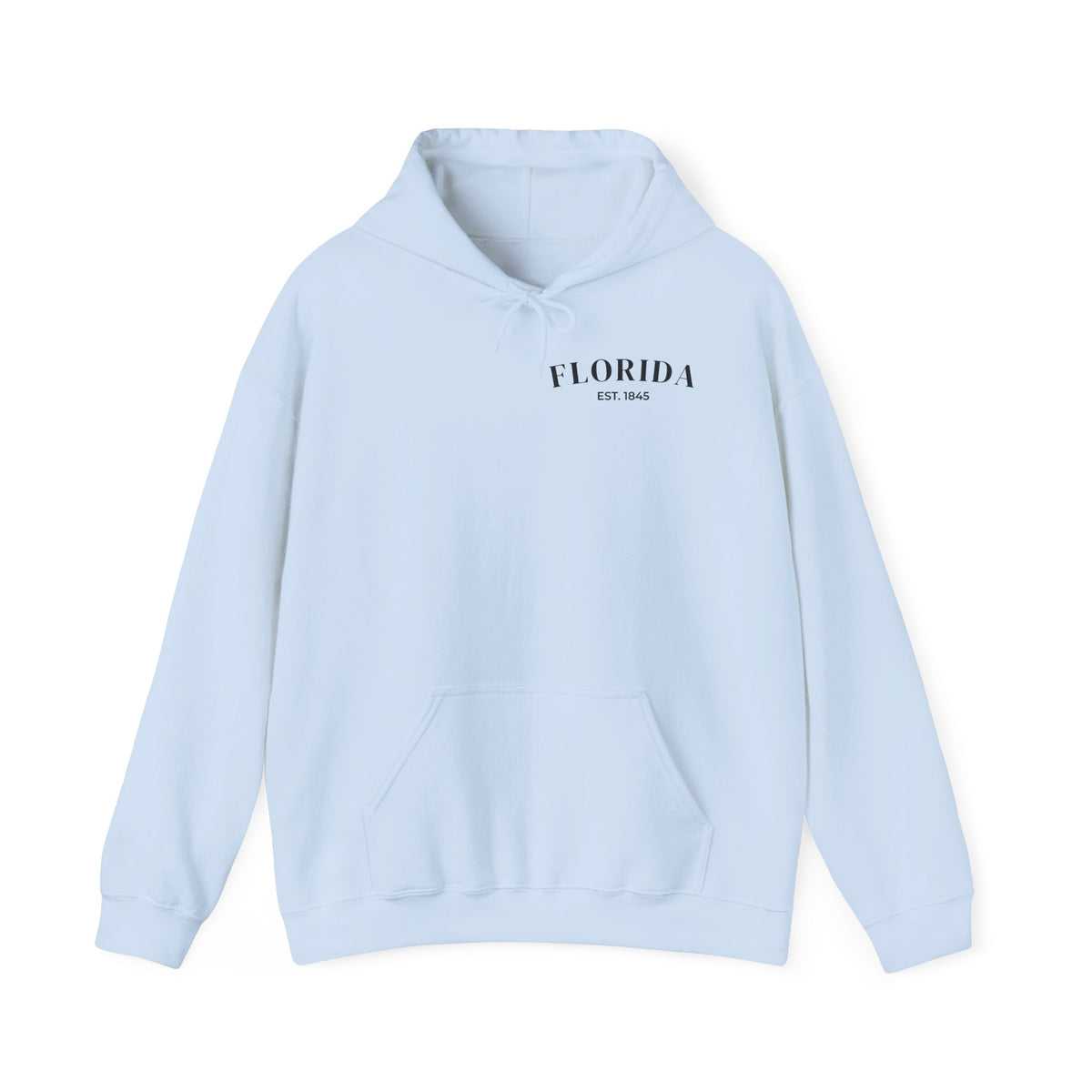 Miami Beach Sunset Hoodie – Light Blue – Front view