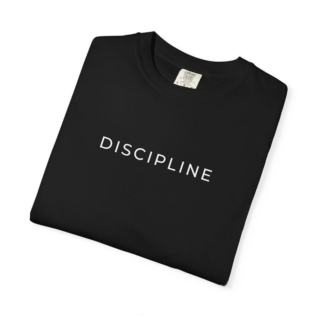 TRIAS Discipline Mentality Streetwear Tee – Black – Back detail view