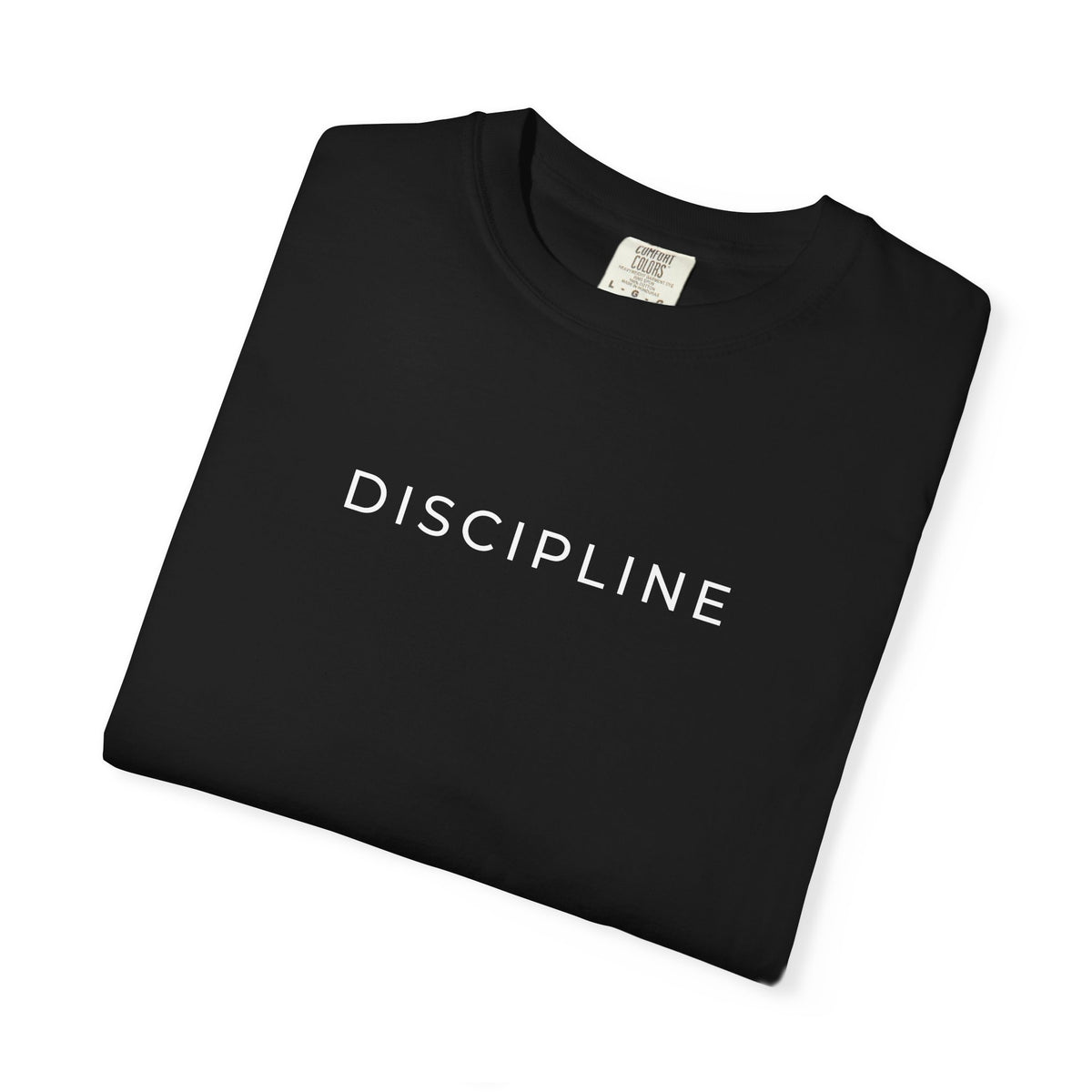 TRIAS Discipline Mentality Streetwear Tee – Black – Back detail view