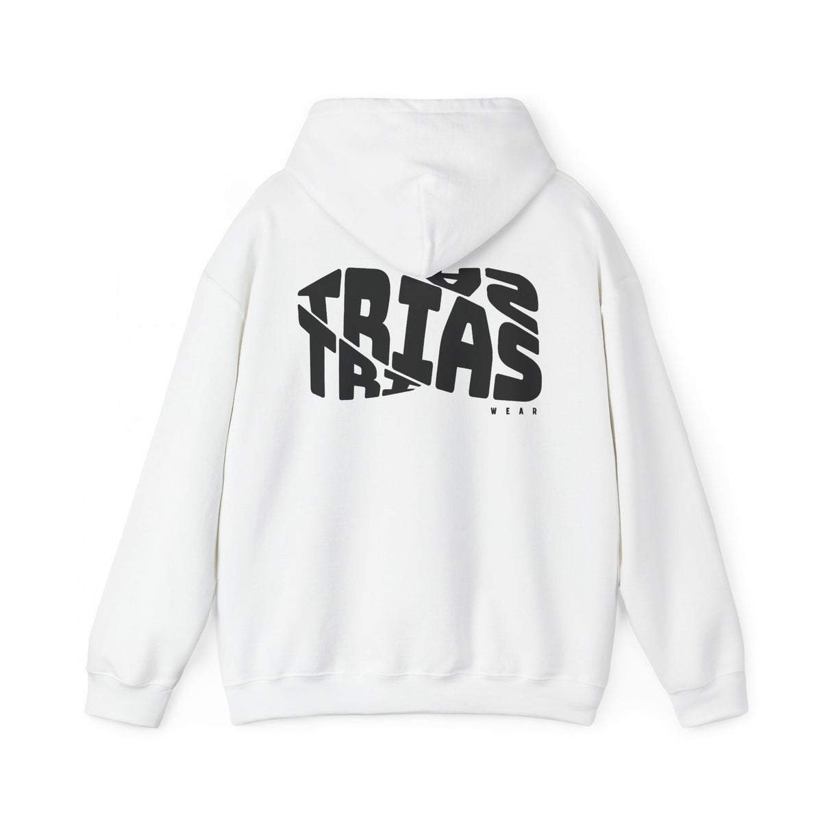 TRIAS Bold Back Graphic Hoodie – White – Back view