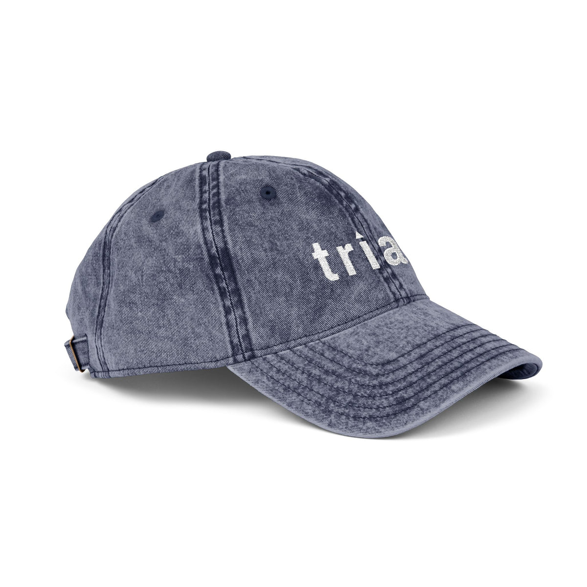 TRIAS Vintage Embroidered Cap – Navy – Detail view 1