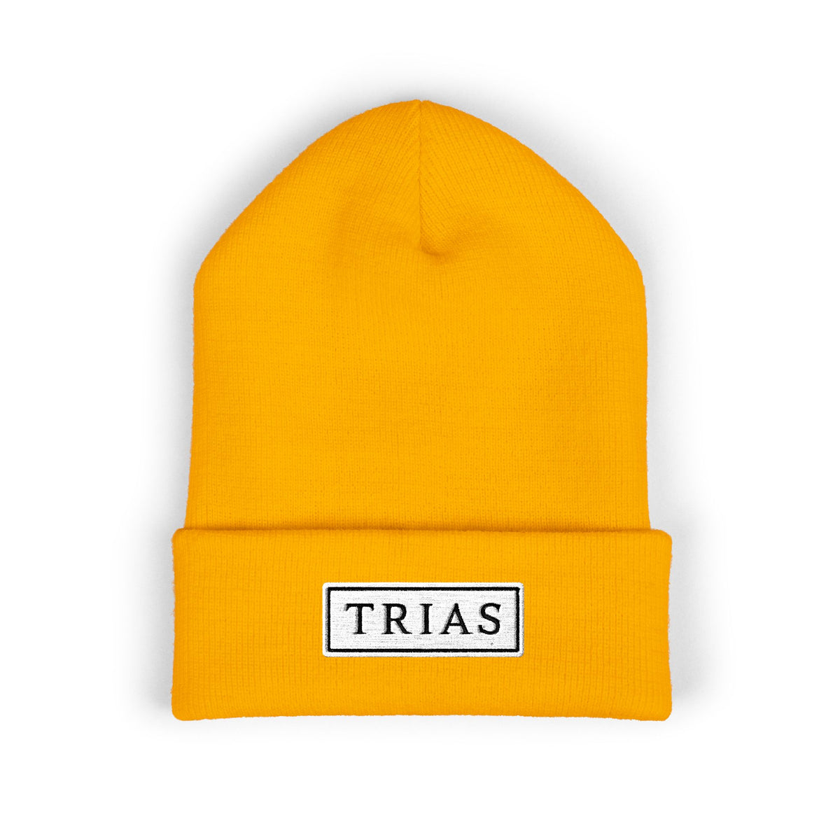 TRIAS Everyday Cuffed Beanie – Gold – Front view