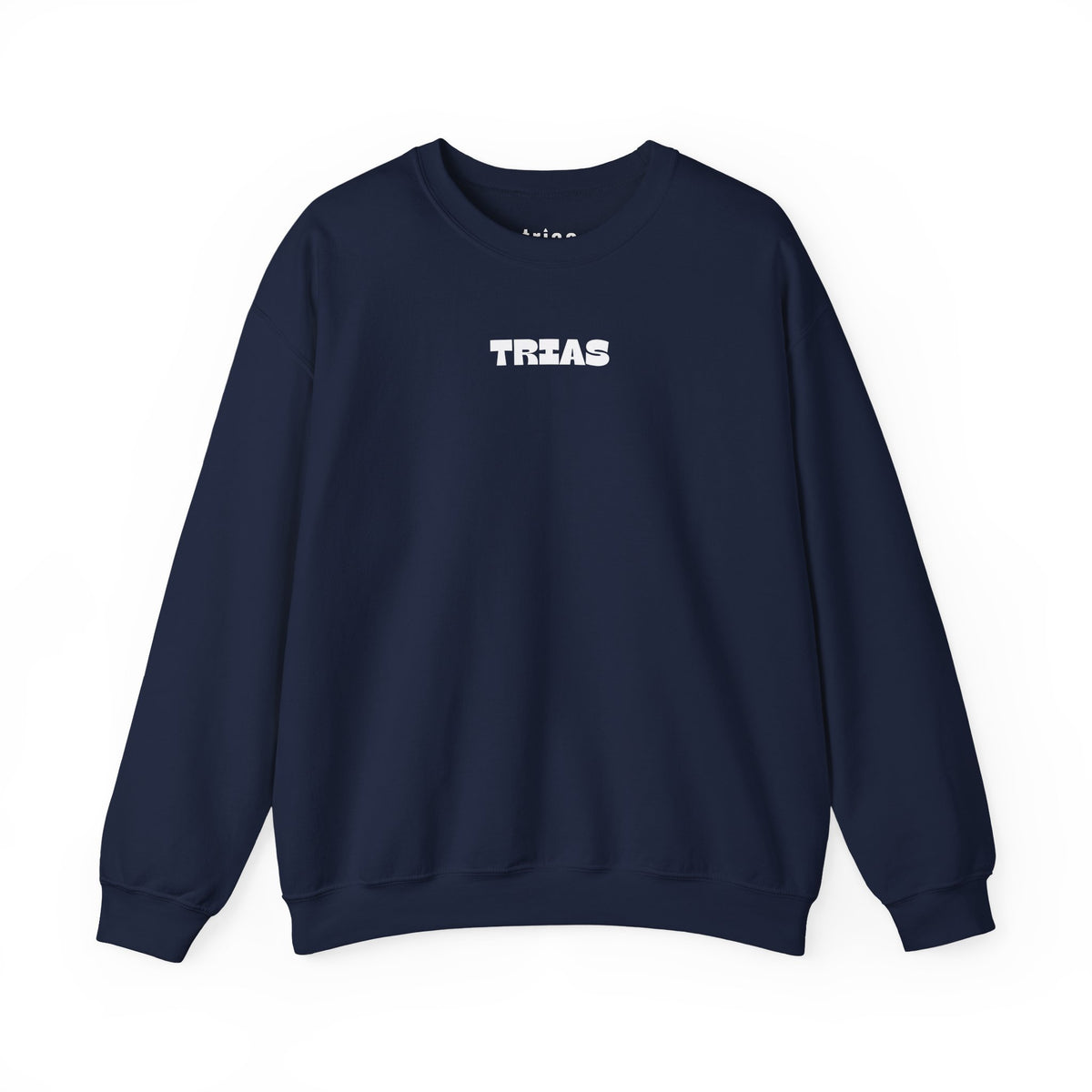 TRIAS Embroidered Crewneck – Navy – Front view