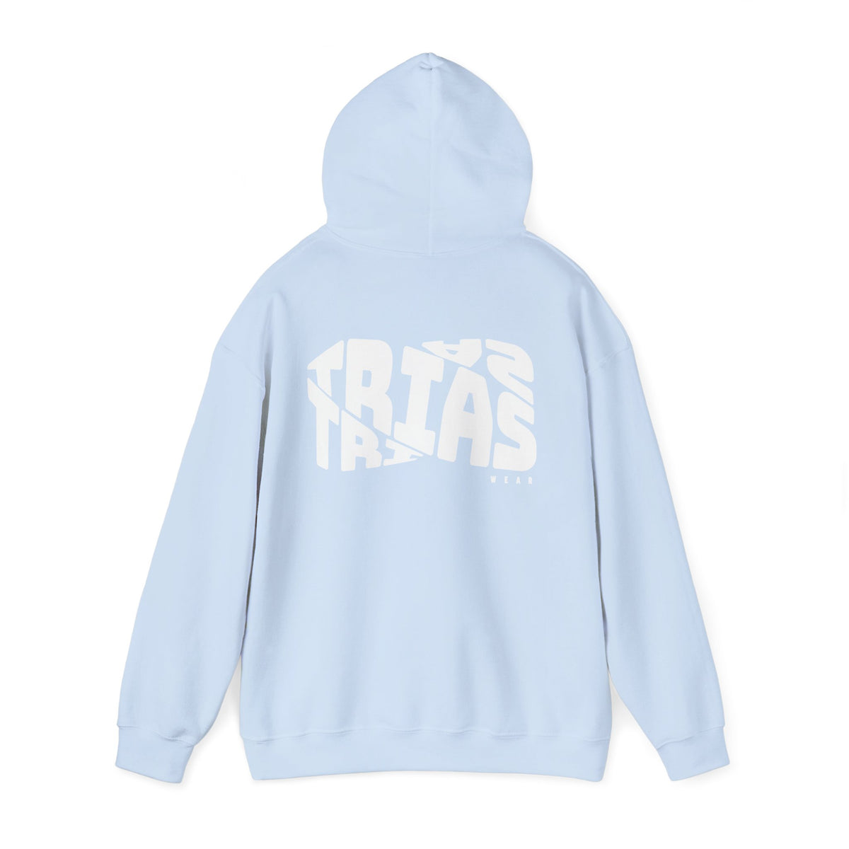 TRIAS Bold Back Graphic Hoodie – Light Blue – Detail view 1
