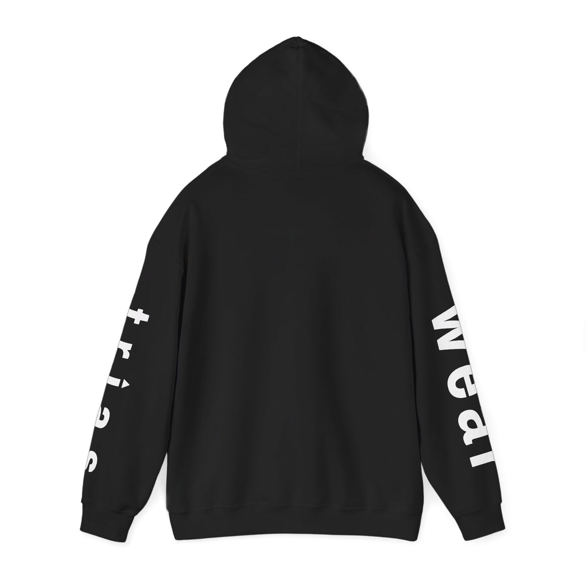 TRIAS Sleeve Print Hoodie – White – Back view