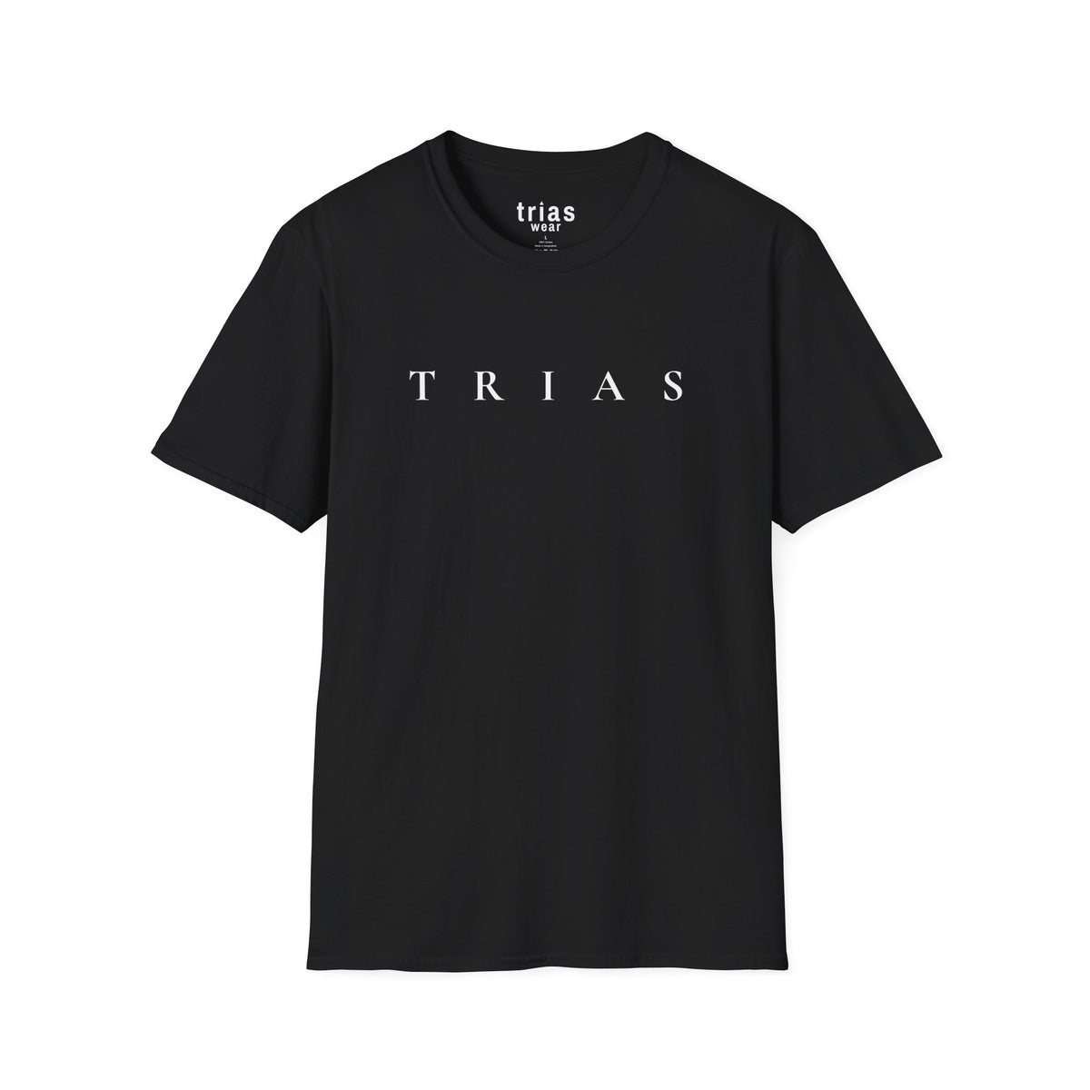 TRIAS Classic Logo Tee – Black – Front view